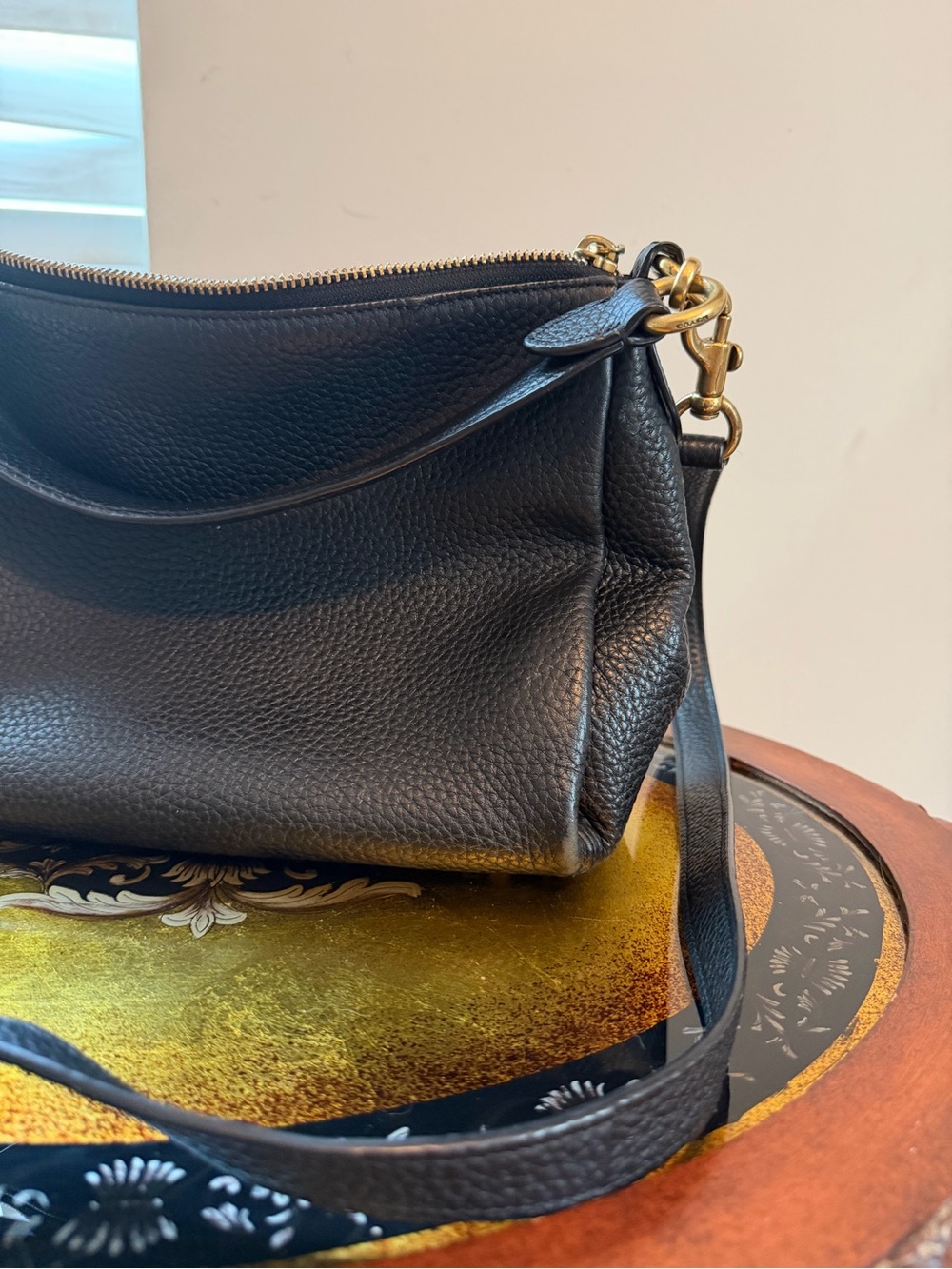 Coach Shay Black Pebbled Leather Shoulder Crossbody Bag - Picture 8 of 11